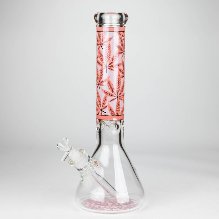 14" Hemp Weed 9mm glass bong [PIP845] Glass Bong NIBO Distribution Pink