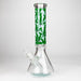 14" Hemp Weed 9mm glass bong [PIP845] Glass Bong NIBO Distribution Teal