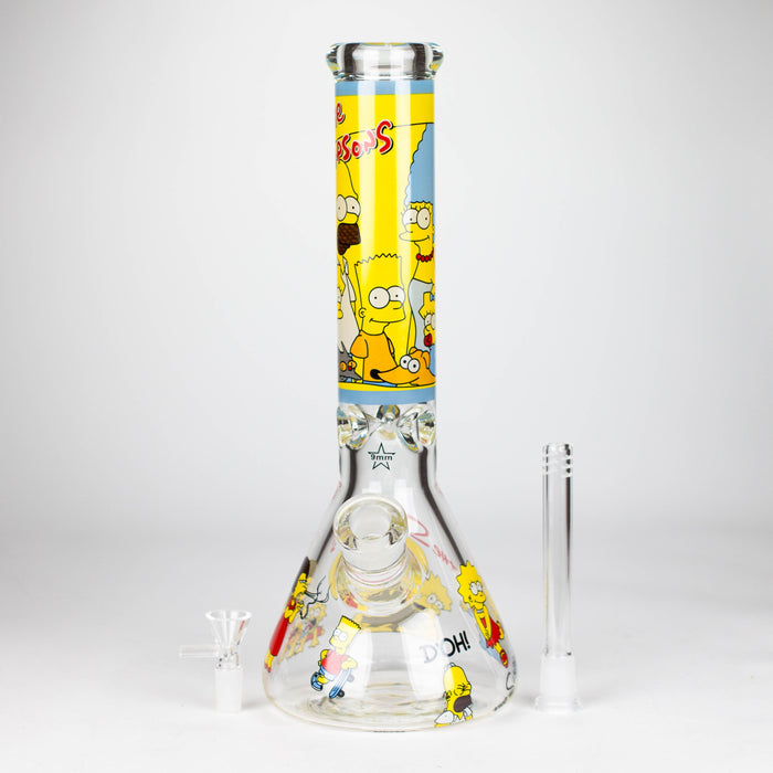 14" Cartoon 9 mm glass bong [PIP789] Glass Bong NIBO Distribution