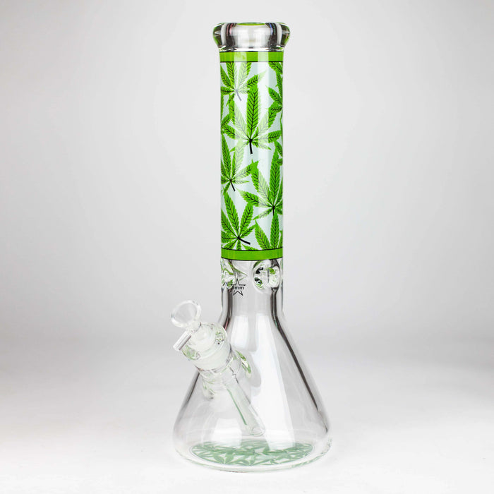 14" Hemp Weed 9mm glass bong [PIP845] Glass Bong NIBO Distribution Green