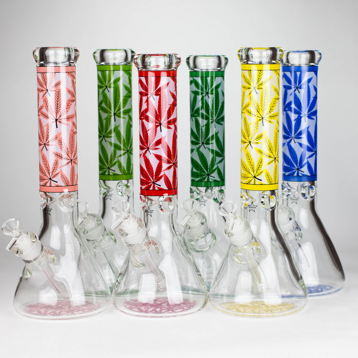 14" Hemp Weed 9mm glass bong [PIP845] Glass Bong NIBO Distribution