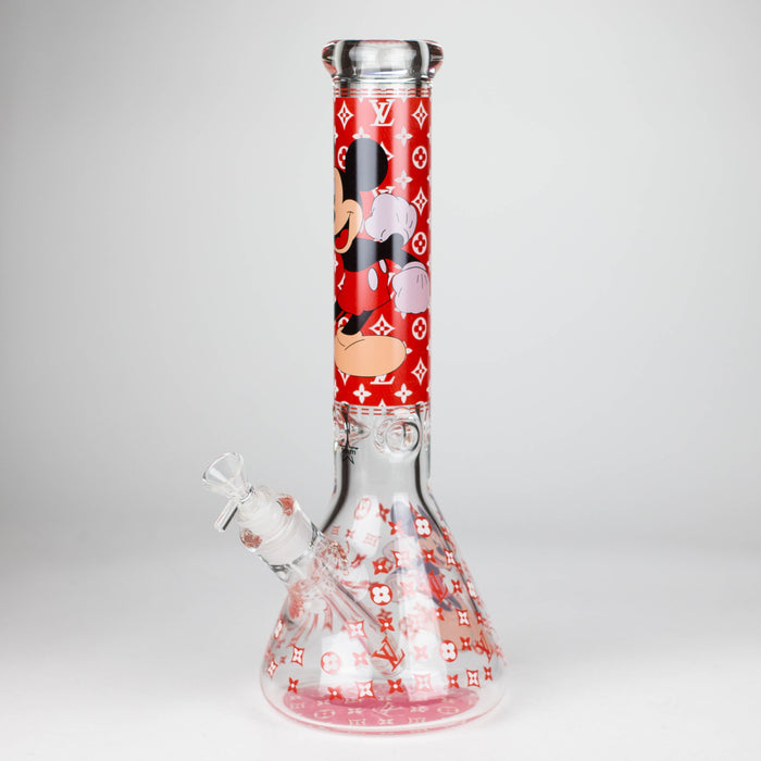 14" Cartoon Glow In The Dark 9 mm glass bong [PIP835] Glass Bong NIBO Distribution Design A