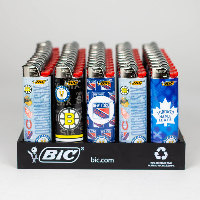 Bic Regular Lighter [Maxi NHL Original Six] - Display of 50 Lighter ONE