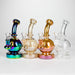 Z7" Solid Color Electroplate Rig with Banger and Bowl Glass Rig 777 Smoke