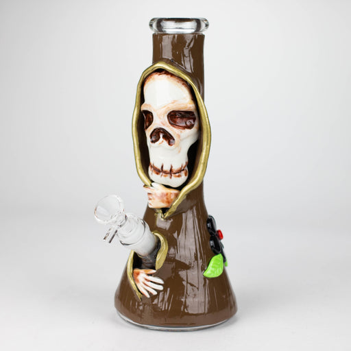 10" Resin 3D artwork Skull glass beaker [DY404] Resin · Silicone · Plastic Bong DY Glass