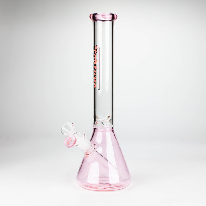 Fortune | 12“ 4mm Color Beaker Bong [123804] Glass Bong Fortune Pink