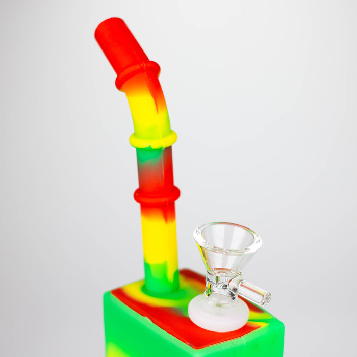 Fortune | 8" Silicone Square Pipe-Assorted [SP1001] Resin · Silicone · Plastic Bong Fortune