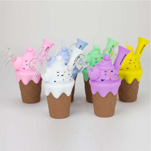 Fortune | 5.5" Silicone Ice Cream Water Pipe-Assorted Color Resin · Silicone · Plastic Bong Fortune