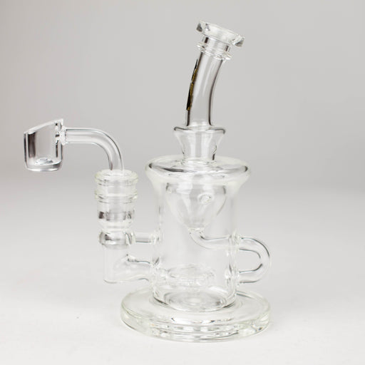 Genie | 6" recycled bubbler with a banger Glass Rig ONE