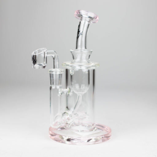 HIT | 8" Glass Oil Rig Water Bong Glass Rig NIBO Distribution Pink