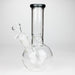 9" Round base glass bong Glass Bong Bongzie Smokes BLACK
