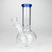 9" Round base glass bong Glass Bong Bongzie Smokes BLUE