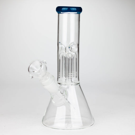 8" Beaker Bong with Perculator Glass Bong Bongzie Smokes BLUE