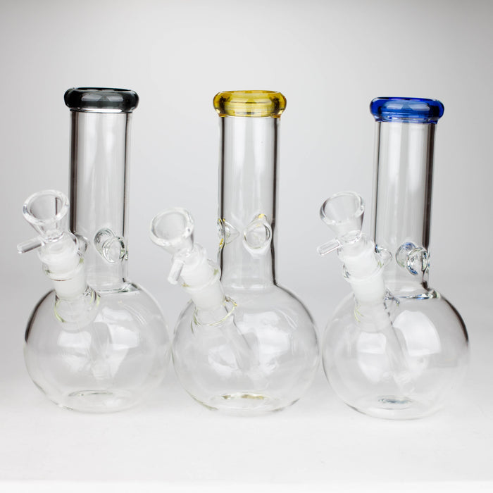 9" Round base glass bong Glass Bong Bongzie Smokes
