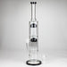 16" Color accented double percolator glass bong Glass Bong Bongzie Smokes