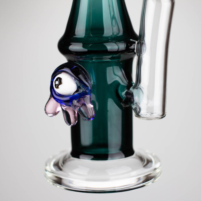 10" Color tube glass bong with eye Glass Bong Bongzie Smokes