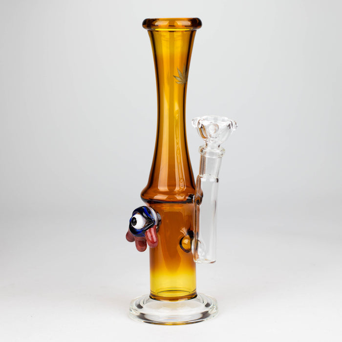 10" Color tube glass bong with eye Glass Bong Bongzie Smokes YELLOW