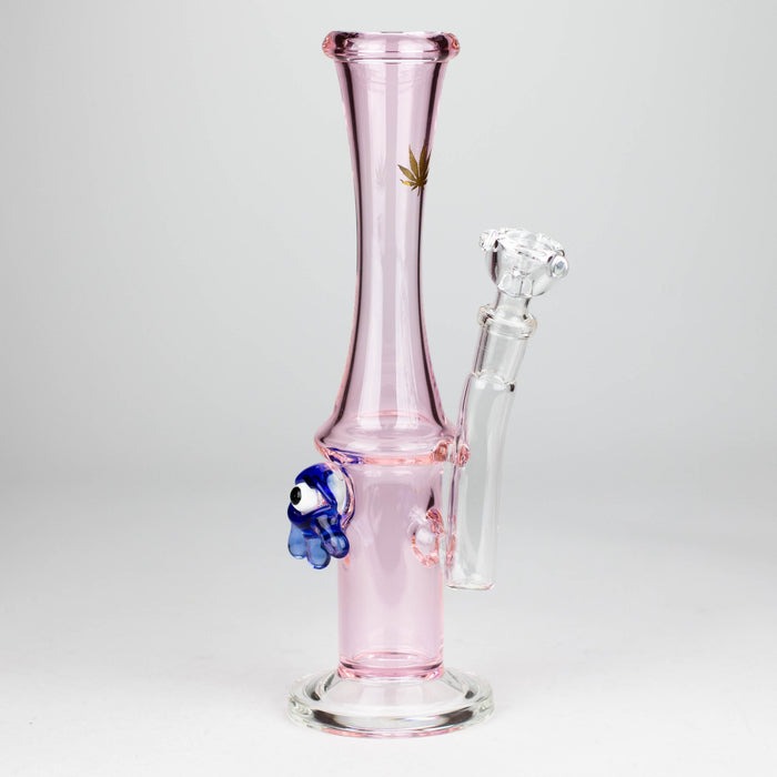 10" Color tube glass bong with eye Glass Bong Bongzie Smokes PINK