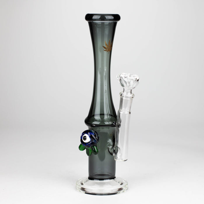 10" Color tube glass bong with eye Glass Bong Bongzie Smokes BLACK