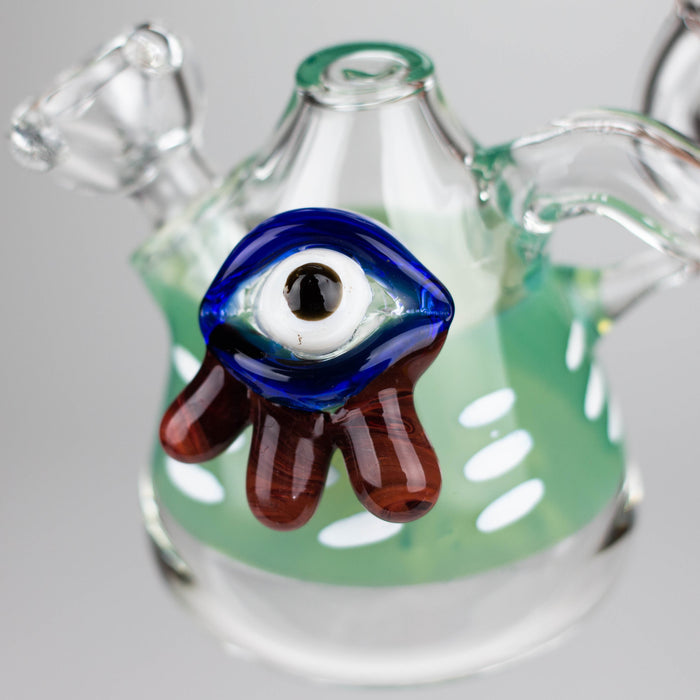 4" Cone bubbler with eye decoration-Assorted Glass Bong Bongzie Smokes