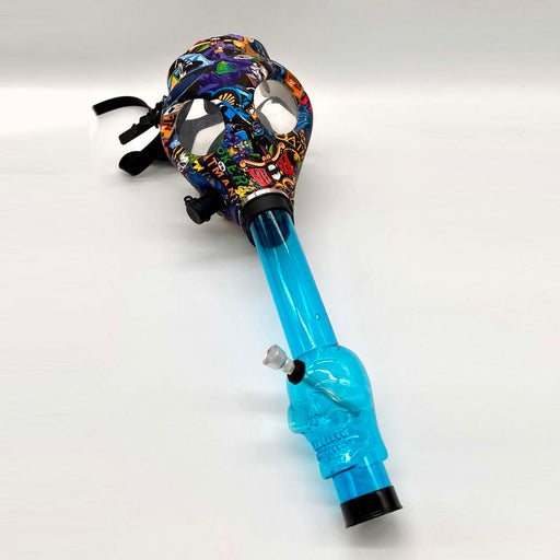 Silicone Full face Mask with Acrylic bong [PIP292] Acrylic Bong NIBO Distribution Pattern 1
