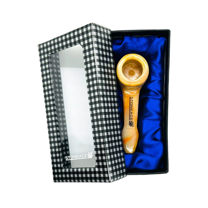 StoneAge | 4" Handmade Tobacco Smoking Pipe – Model: Fish, Includes Gift Box Quartz · Stone Pipe NicePrice