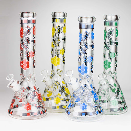 14" 7mm Honey Design Beaker Glass Bong Super Supplys Inc