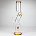 16" Zig-zag glass bong with percolator Glass Bong Bongzie Smokes Gold