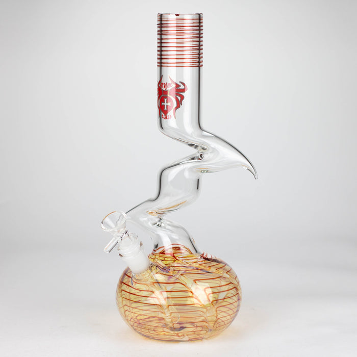 Xtreme | 12" Zig Zag glass water bong [AK822] Glass Bong Canadian Distributor