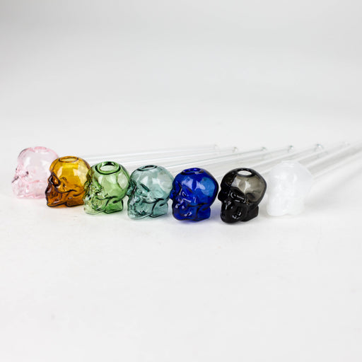 5.5" GLASS Skull oil burnerpipe [AC238-S] Oil Burner Canadian Distributor
