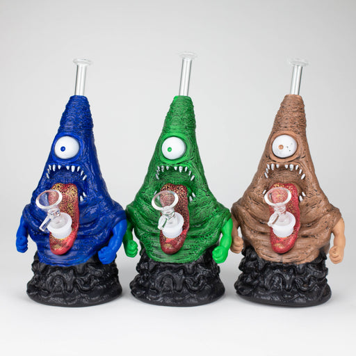 8.6" Vinyl Swamp Monster water pipe Resin · Silicone · Plastic Bong YHS Smoke