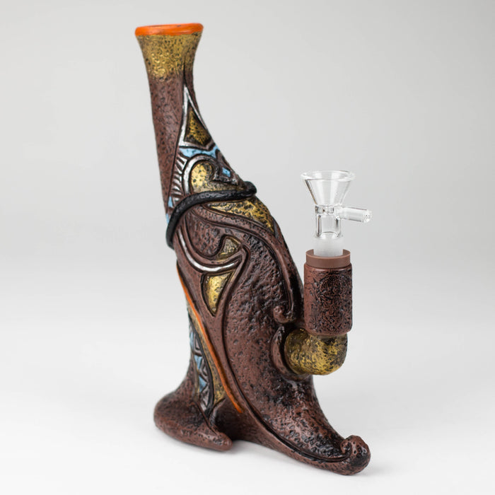 7.8“ Vinyl indian elements water pipe Resin · Silicone · Plastic Bong YHS Smoke