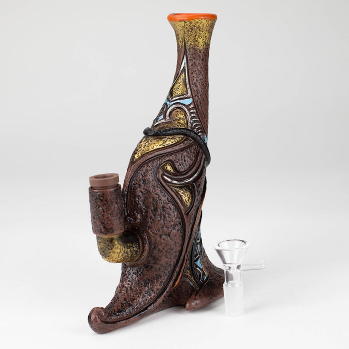 7.8“ Vinyl indian elements water pipe Resin · Silicone · Plastic Bong YHS Smoke