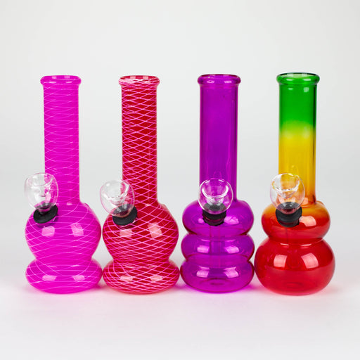 6" Color Water pipe-Designs and Color Assorted Glass Bong Bongzie Smokes