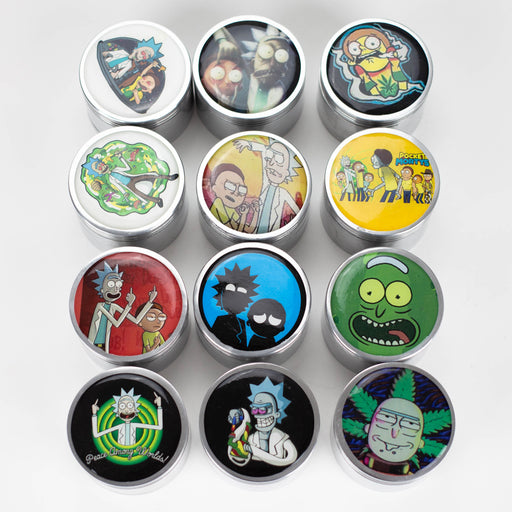 63mm Cartoon design 4 parts aluminium grinder-Assorted Regular Grinder Bongzie Smokes