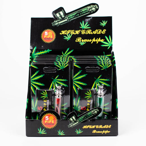 Metal Pipe with Screen Box of 12 Metal Pipe 777 Smoke