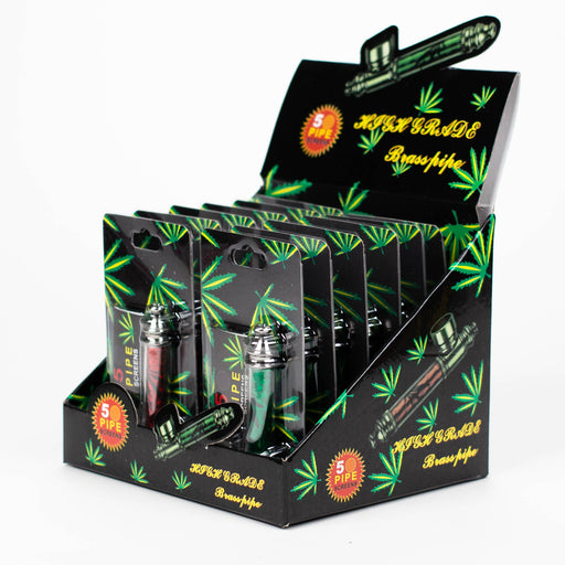 Metal Pipe with Screen Box of 12 Metal Pipe 777 Smoke