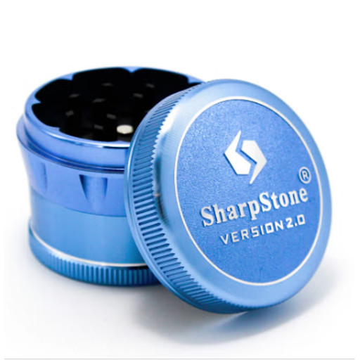 SharpStone® | V2 4 PIECE HARD TOP GRINDER - 2.2" [ GRI903 ] Regular Grinder NIBO Distribution BLUE