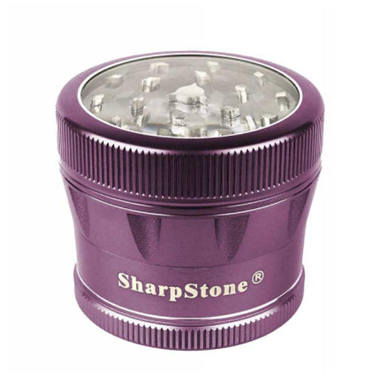 SharpStone® | V2 CLEAR TOP 4 PIECE GRINDER 2.5 [ GRI905 ] Regular Grinder NIBO Distribution PURPLE