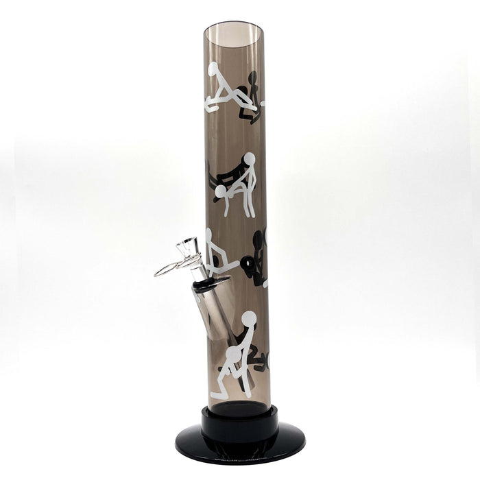 12" Acrylic Water Pipe Bong FAP-1 ( PIP278 ) Acrylic Bong NIBO Distribution BLACK