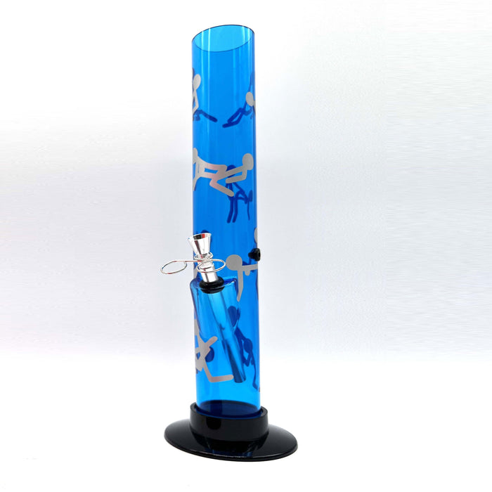 12" Acrylic Water Pipe Bong FAP-1 ( PIP278 ) Acrylic Bong NIBO Distribution BLUE