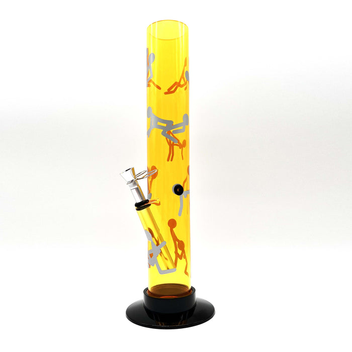 12" Acrylic Water Pipe Bong FAP-1 ( PIP278 ) Acrylic Bong NIBO Distribution YELLOW