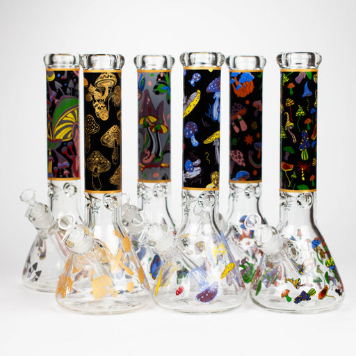 14" Mushroom 9mm glass water bong [GBT2303] Glass Bong ONE