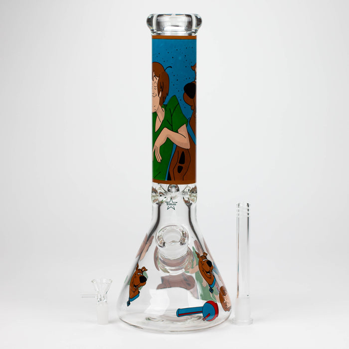 14" SD Cartoon 9mm glass water bong [GBT2112] Glass Bong ONE