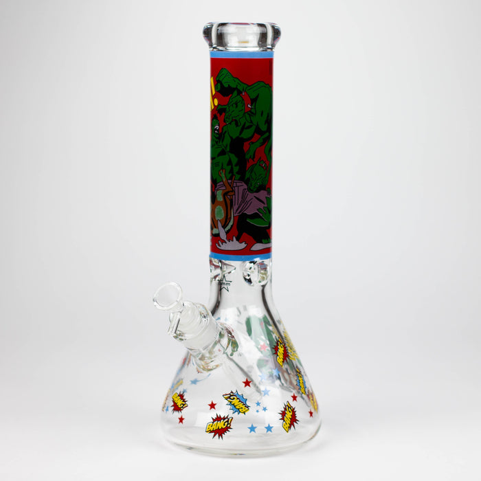 14" SD Cartoon 9mm glass water bong [GBT2112] Glass Bong ONE Design B