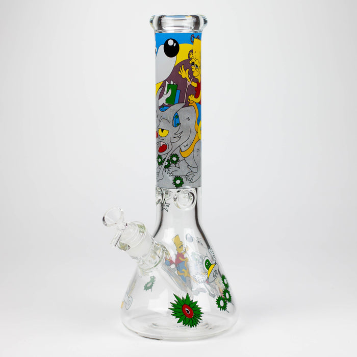14" SD Cartoon 9mm glass water bong [GBT2112] Glass Bong ONE Design C