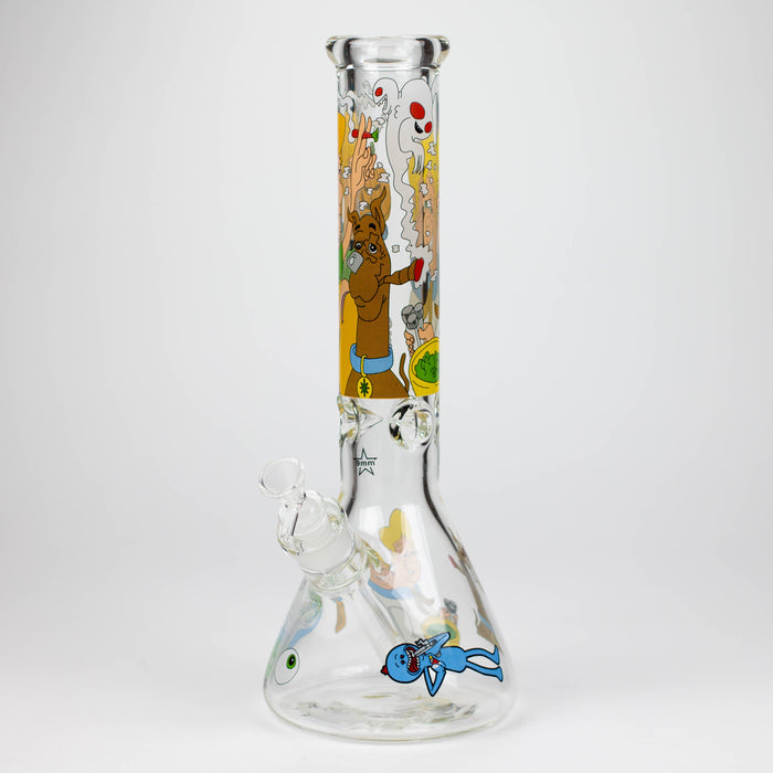 14" SD Cartoon 9mm glass water bong [GBT2112] Glass Bong ONE Design D