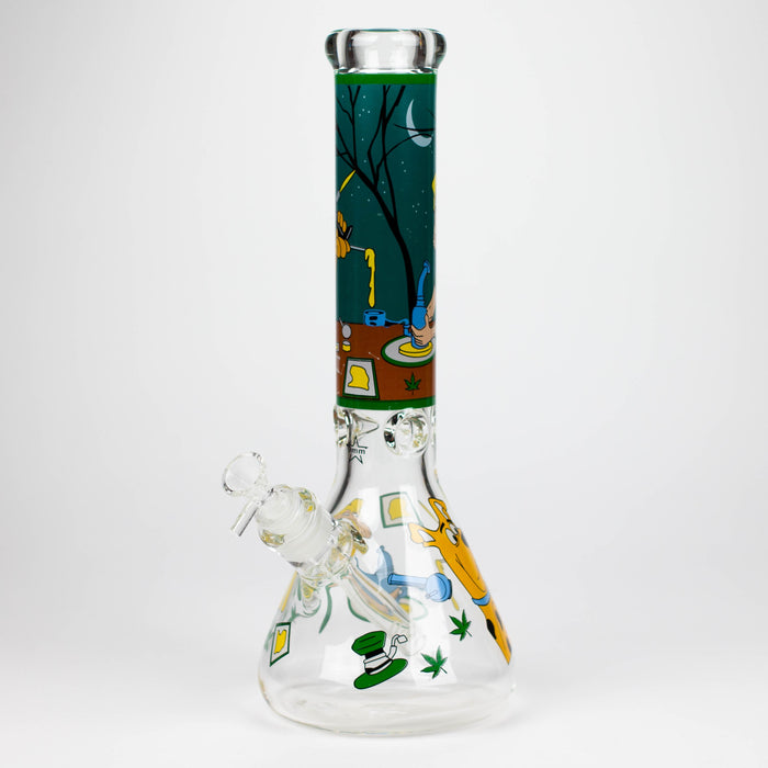 14" SD Cartoon 9mm glass water bong [GBT2112] Glass Bong ONE Design E