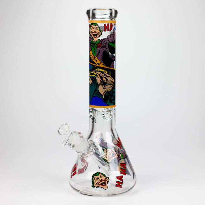 14" SD Cartoon 9mm glass water bong [GBT2112] Glass Bong ONE Design F