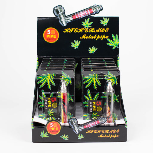 3.5" Metal Pipe with Screen Box of 12 [MP004] Metal Pipe ONE